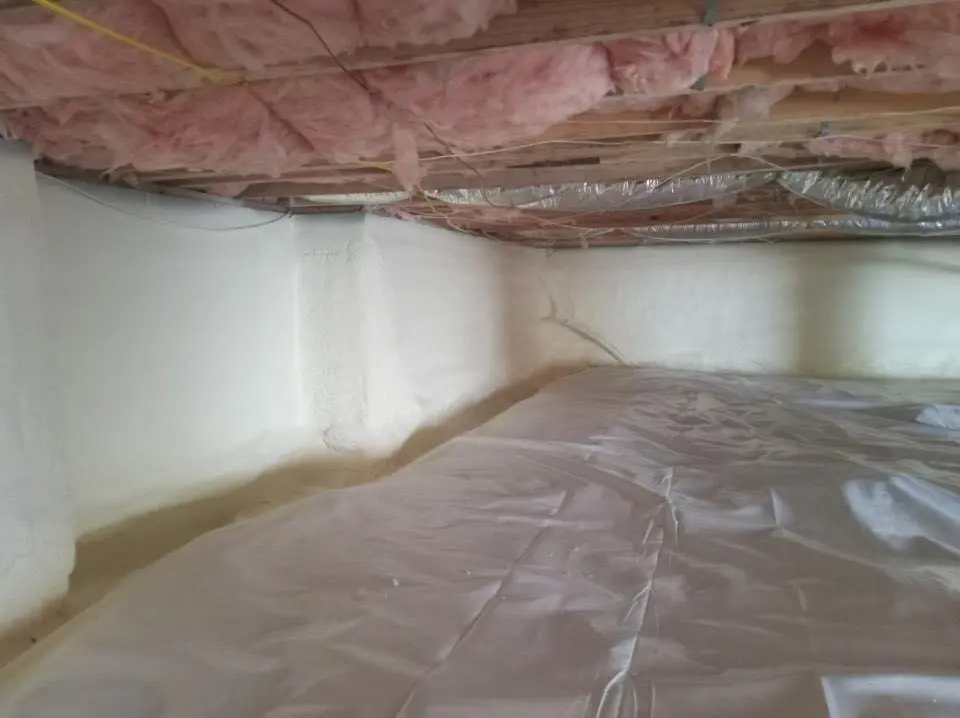 Crawl space encapsulation with closed-cell spray foam for Spray Foam Roofing in Little River
